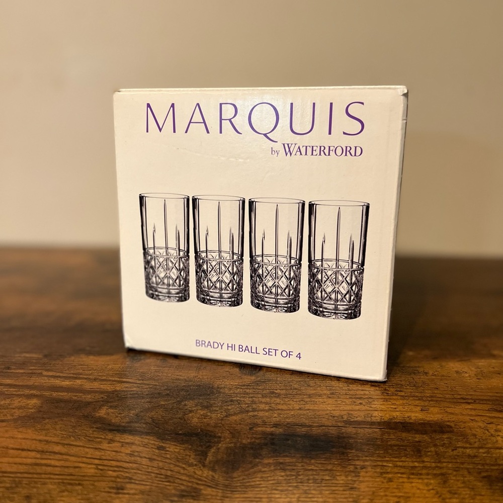Four Marquis by Waterford Highball Glasses
